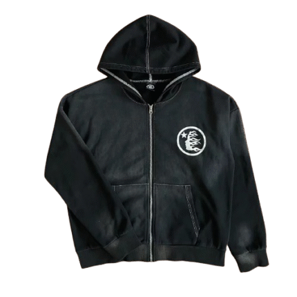 Hellstar Black Zip Up Hoodie