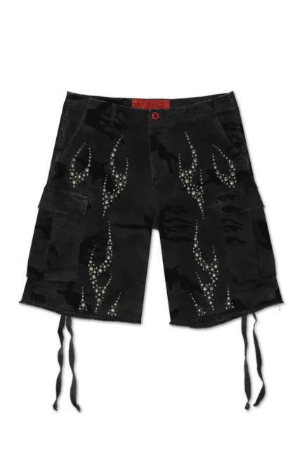 Hellstar Studded Cargo Shorts Brown
